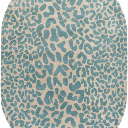 Lockbourne Leopard Print Area Rug Rugs TriadCommerceInc 6' x 9' Oval