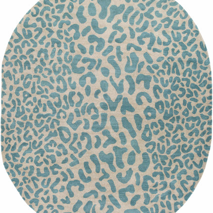 Lockbourne Leopard Print Area Rug Rugs TriadCommerceInc 8' x 10' Oval