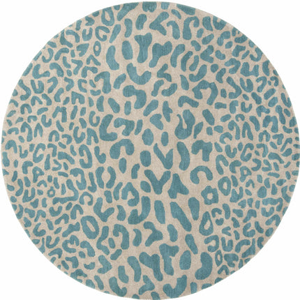 Lockbourne Leopard Print Area Rug Rugs TriadCommerceInc 8' Round