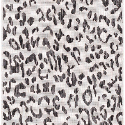 Alderbury White Leopard Print Rug Rugs TriadCommerceInc 2'7" x 10' Runner