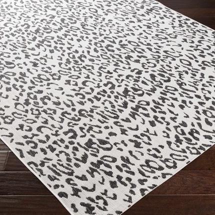 Alderbury White Leopard Print Rug Rugs TriadCommerceInc
