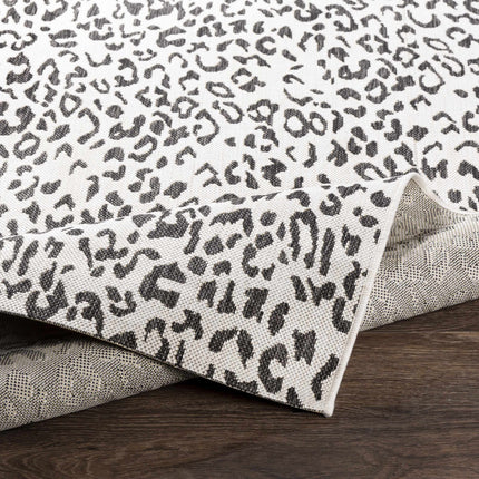 Alderbury White Leopard Print Rug Rugs TriadCommerceInc