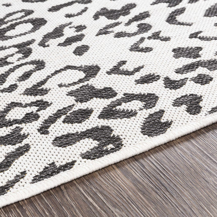 Alderbury White Leopard Print Rug Rugs TriadCommerceInc