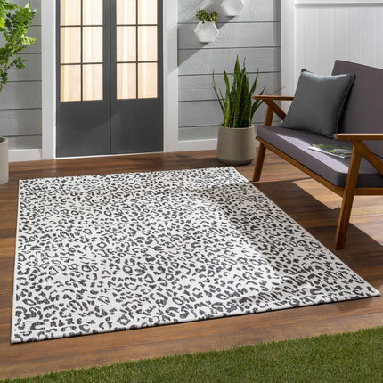 Alderbury White Leopard Print Rug Rugs TriadCommerceInc