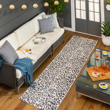 Alderbury White Leopard Print Rug Rugs TriadCommerceInc