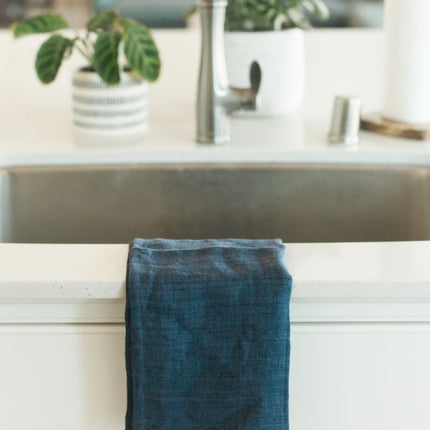 Stone Washed Linen Tea Towel Default TriadCommerceInc   