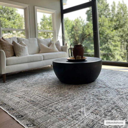 Barny Beige Flat Pile Washable Rug Rugs TriadCommerceInc