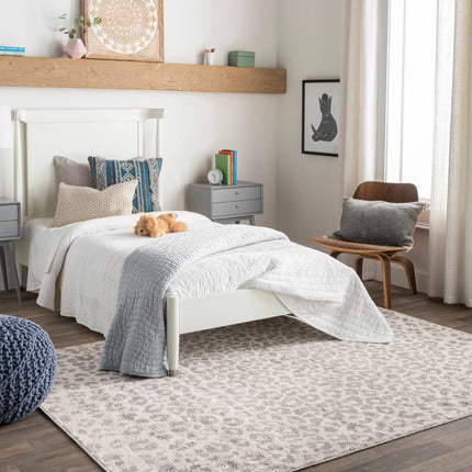 Beige Liversedge Leopard Print Area Rug Rugs TriadCommerceInc