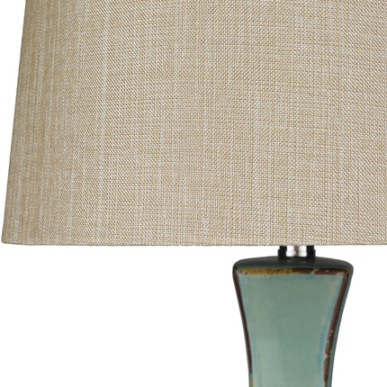 Fischer Traditional Teal Table Lamp Lighting TriadCommerceInc