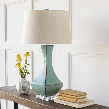 Fischer Traditional Teal Table Lamp Lighting TriadCommerceInc