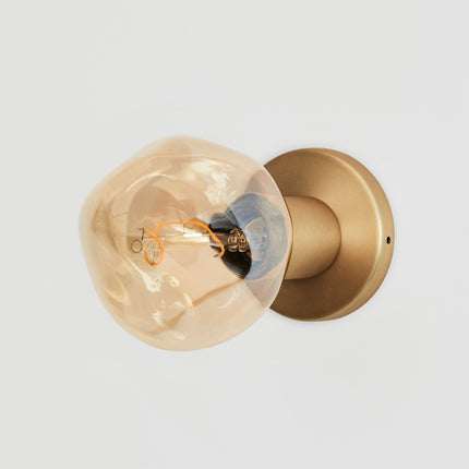 Lochan Wall Light in Brass + Voronoi I Wall Lights TriadCommerceInc