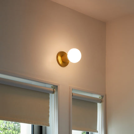Lochan Wall Light in Brass + Sphere III Wall Lights TriadCommerceInc