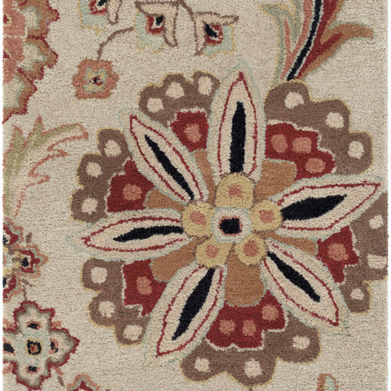 Longford Beige Floral Wool Carpet Rugs TriadCommerceInc 2' x 3' Rectangle
