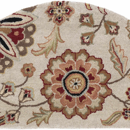 Longford Beige Floral Wool Carpet Rugs TriadCommerceInc 2' x 4' Hearth