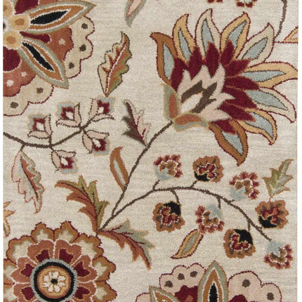 Longford Beige Floral Wool Carpet Rugs TriadCommerceInc 3' x 12' Runner