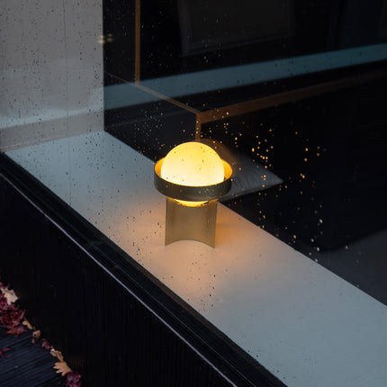 Loop Table Lamp in Gold + Sphere IV Table Lamps TriadCommerceInc