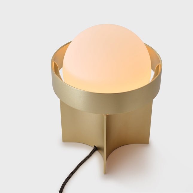 Loop Table Lamp in Gold + Sphere IV Table Lamps TriadCommerceInc