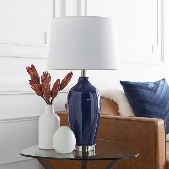 Mariazell Traditional Navy Table Lamp Lighting TriadCommerceInc