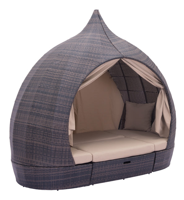 Majorca Daybed Brown & Beige Seating TriadCommerceInc   