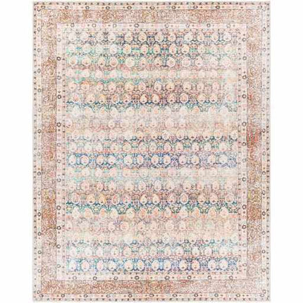 Rust Maligaya Distressed Washable Area Rug - Clearance Rugs TriadCommerceInc 7'6" x 9'6" Rectangle