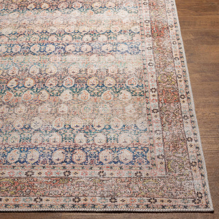 Rust Maligaya Distressed Washable Area Rug - Clearance Rugs TriadCommerceInc