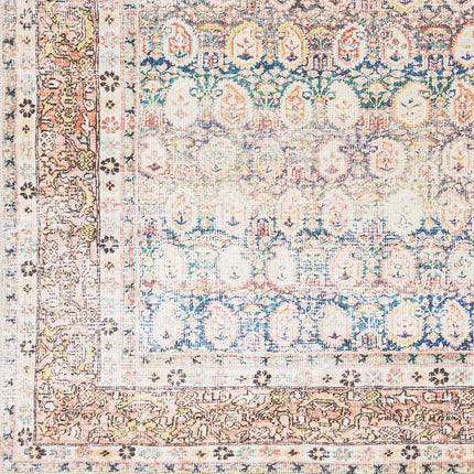 Rust Maligaya Distressed Washable Area Rug - Clearance Rugs TriadCommerceInc