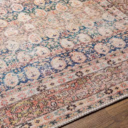 Rust Maligaya Distressed Washable Area Rug - Clearance Rugs TriadCommerceInc