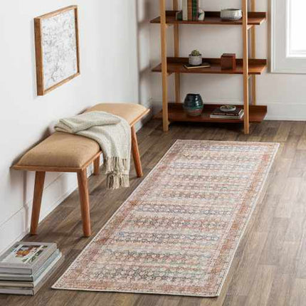 Rust Maligaya Distressed Washable Area Rug - Clearance Rugs TriadCommerceInc