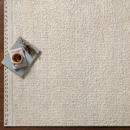 Yaniklar Cream Flat Woven Wool Rug Rugs TriadCommerceInc