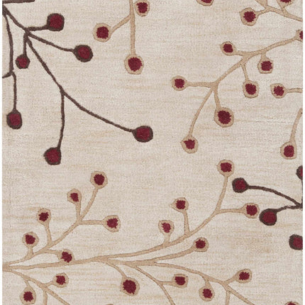 Elsu Beige&Burgandy Wool Rug Rugs TriadCommerceInc 2'6" x 8' Runner