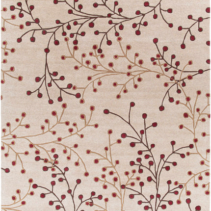 Elsu Beige&Burgandy Wool Rug Rugs TriadCommerceInc 7'6" x 9'6" Rectangle