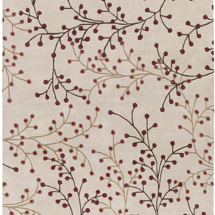 Elsu Beige&Burgandy Wool Rug Rugs TriadCommerceInc 8' x 11' Rectangle