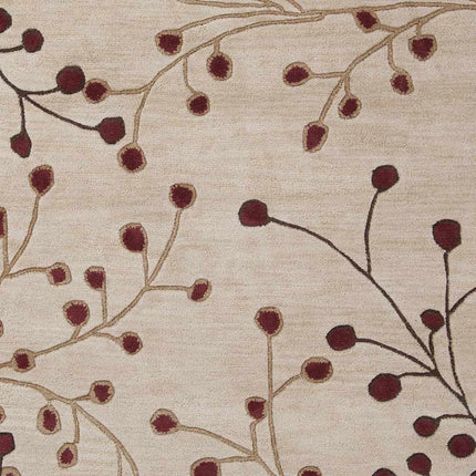 Elsu Beige&Burgandy Wool Rug Rugs TriadCommerceInc