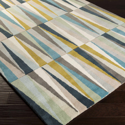 Mathiston Geometric Triangles Wool Rug Rugs TriadCommerceInc