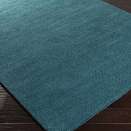 Brockton Solid Wool Teal Area Rug Rugs TriadCommerceInc