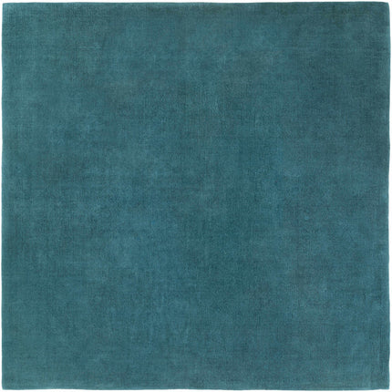 Brockton Solid Wool Teal Area Rug Rugs TriadCommerceInc 8' Square