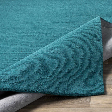 Brockton Solid Wool Teal Area Rug Rugs TriadCommerceInc