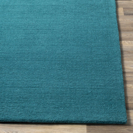 Brockton Solid Wool Teal Area Rug Rugs TriadCommerceInc