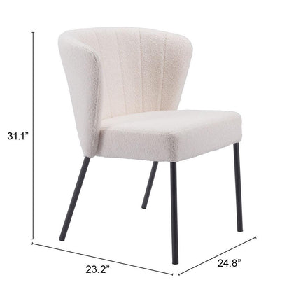 Aimee Dining Chair (Set of 2) Cream Chairs TriadCommerceInc   