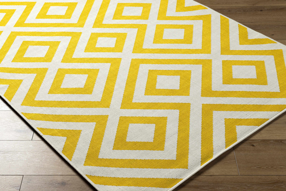 Spilsby Yellow Trellis Outdoor Rug Rugs TriadCommerceInc