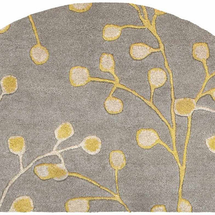 Elsu Mustard Wool Area Rug Rugs TriadCommerceInc 2' x 4' Hearth