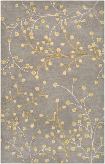 Elsu Mustard Wool Area Rug Rugs TriadCommerceInc 5' x 8' Rectangle