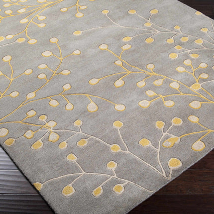 Elsu Mustard Wool Area Rug Rugs TriadCommerceInc