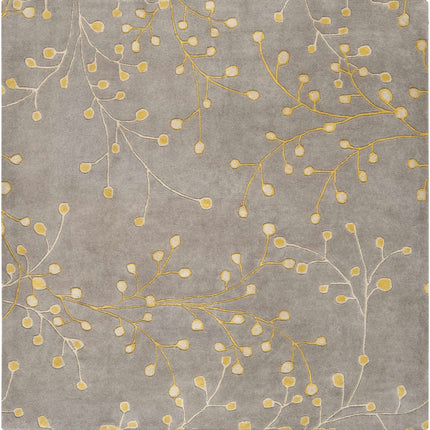 Elsu Mustard Wool Area Rug Rugs TriadCommerceInc 6' Square