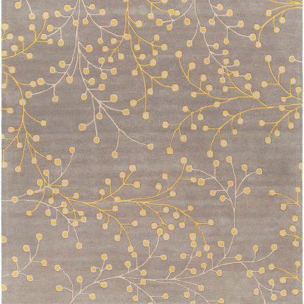 Elsu Mustard Wool Area Rug Rugs TriadCommerceInc 7'6" x 9'6" Rectangle