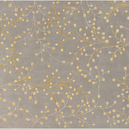 Elsu Mustard Wool Area Rug Rugs TriadCommerceInc 8' Square