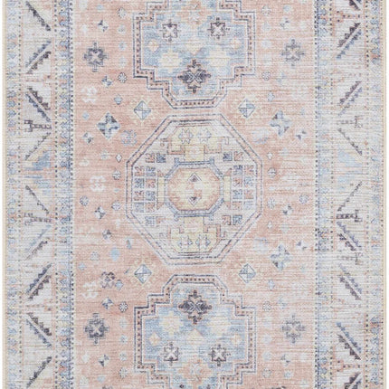 Morcott Peach Washable Area Rug Rugs TriadCommerceInc 2'7" x 7'3" Runner
