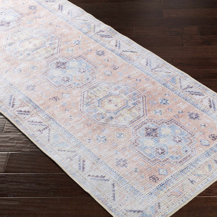 Morcott Peach Washable Area Rug Rugs TriadCommerceInc