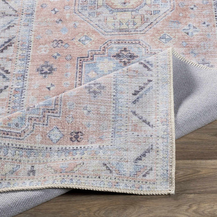 Morcott Peach Washable Area Rug Rugs TriadCommerceInc