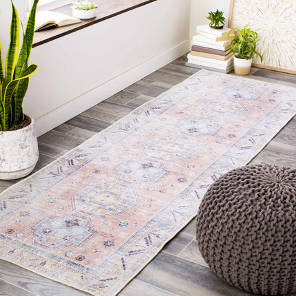 Morcott Peach Washable Area Rug Rugs TriadCommerceInc